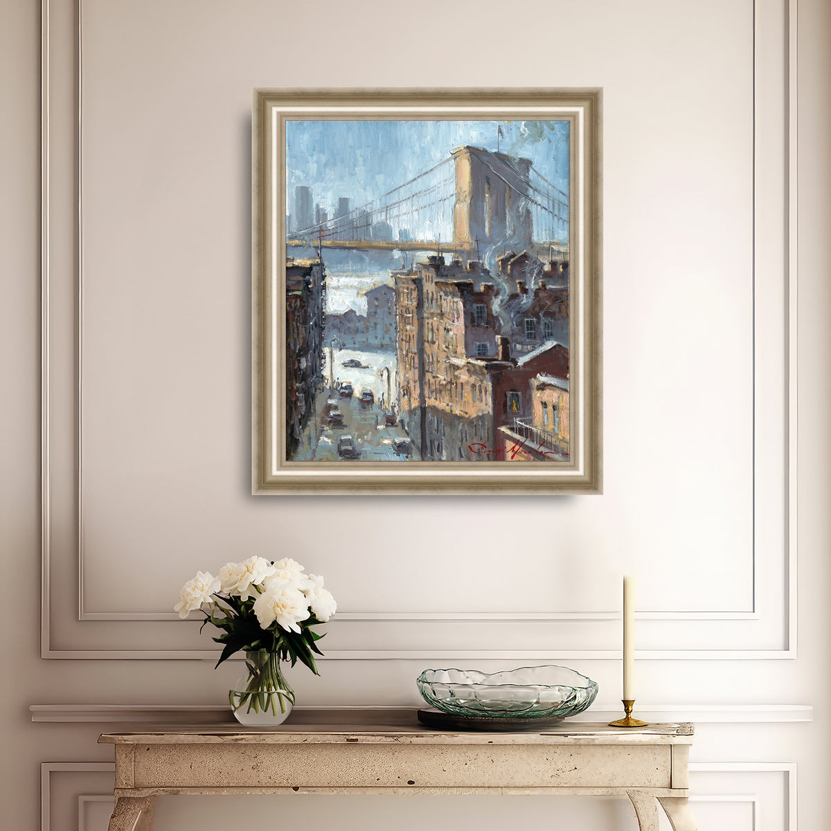 Blue Reflection Brooklyn Bridge