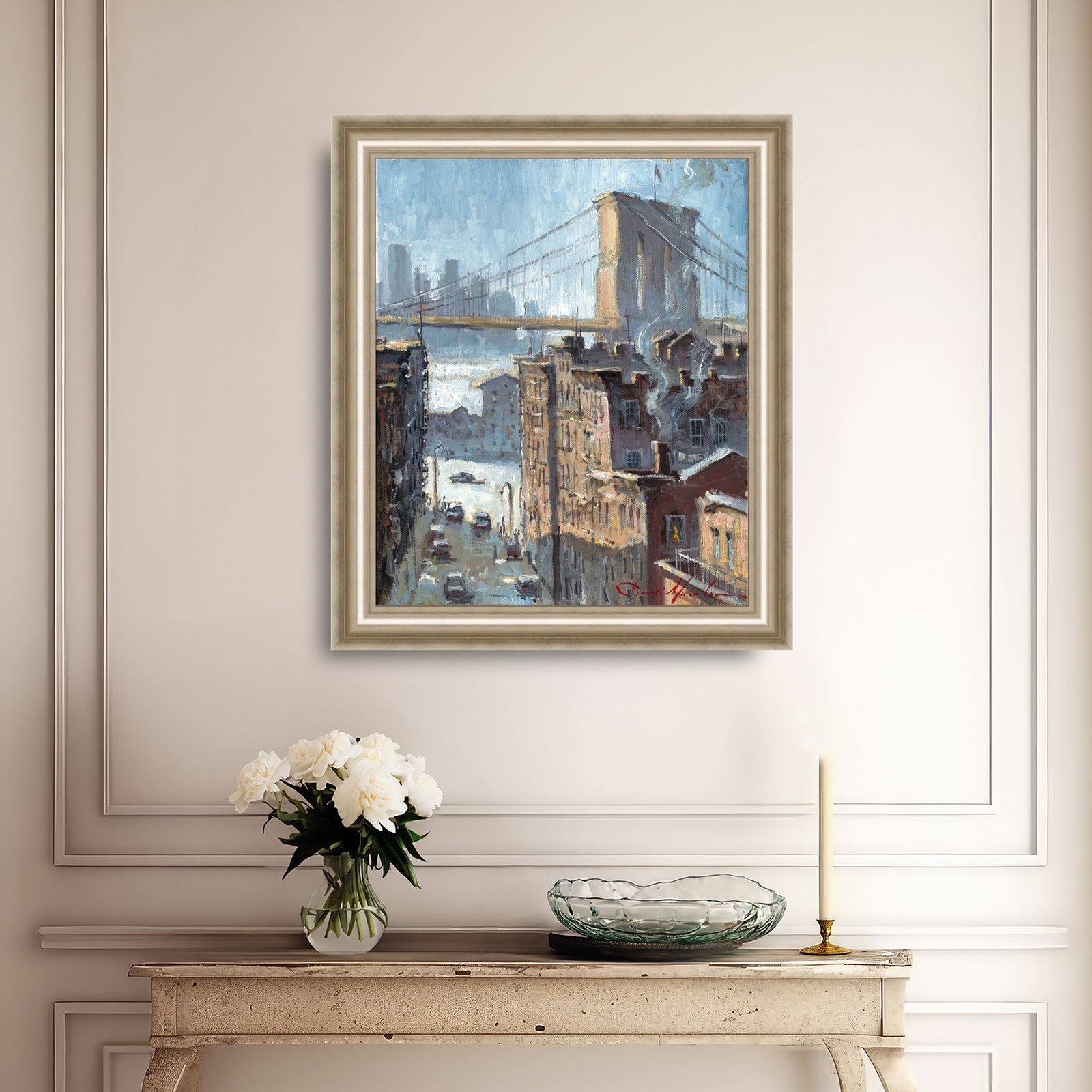 Blue Reflection Brooklyn Bridge