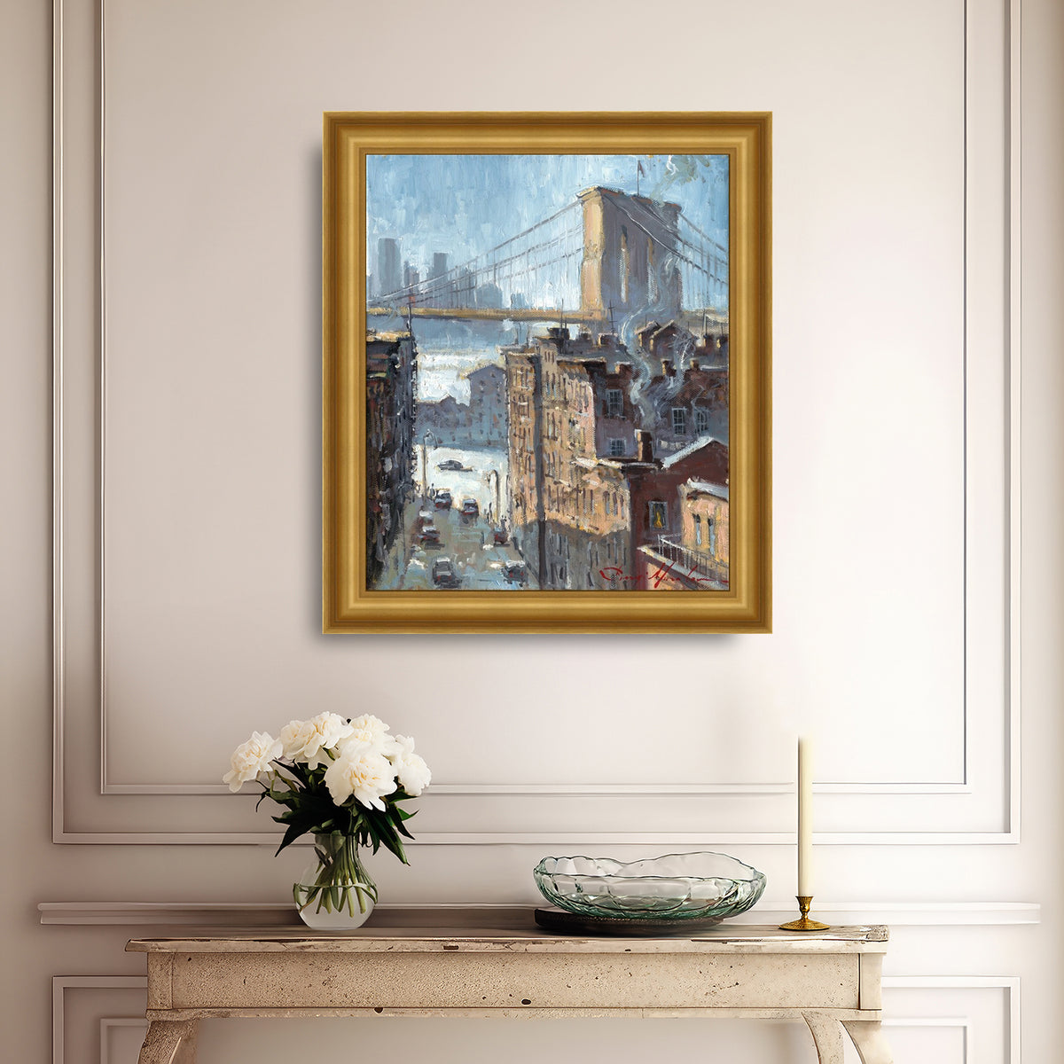 Blue Reflection Brooklyn Bridge