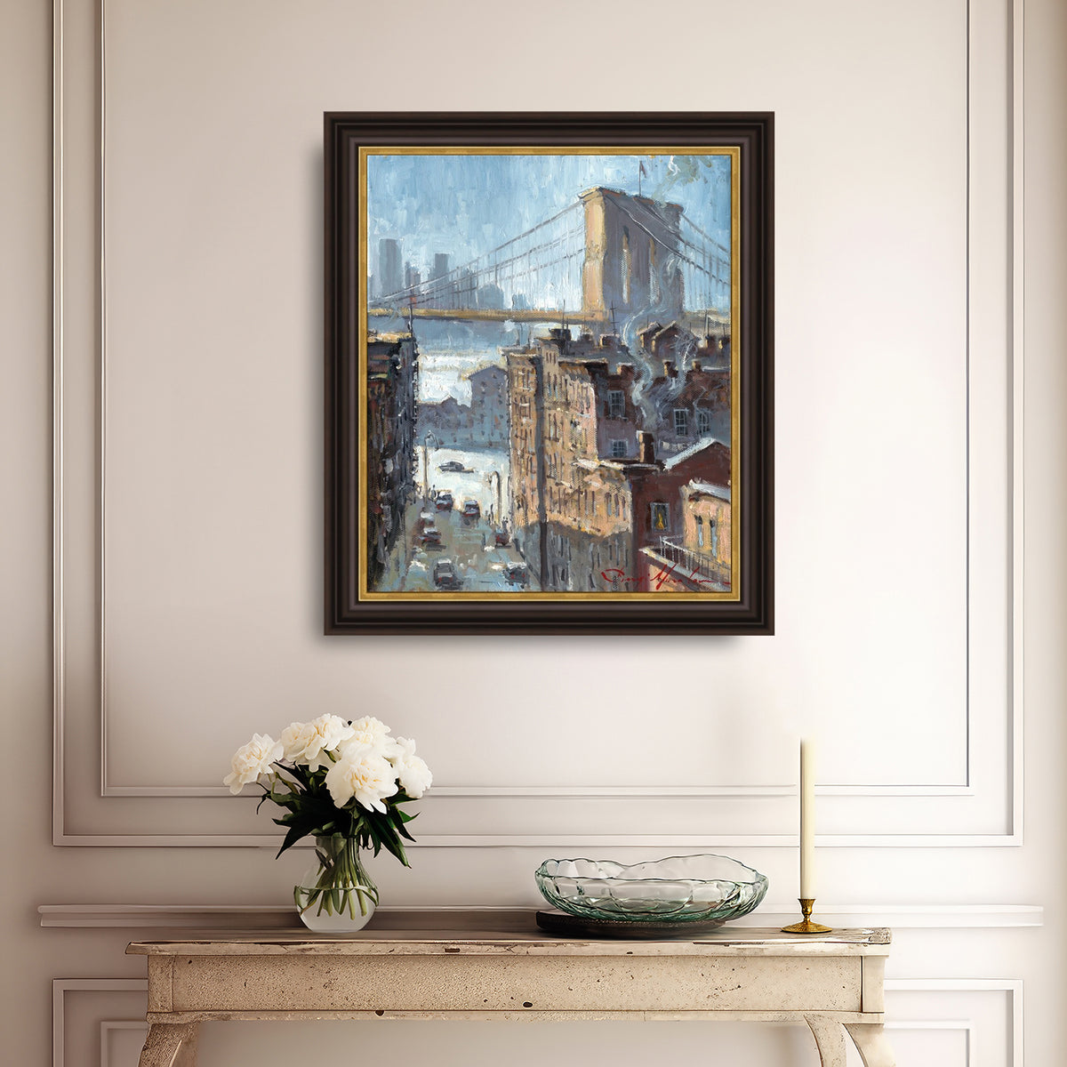 Blue Reflection Brooklyn Bridge