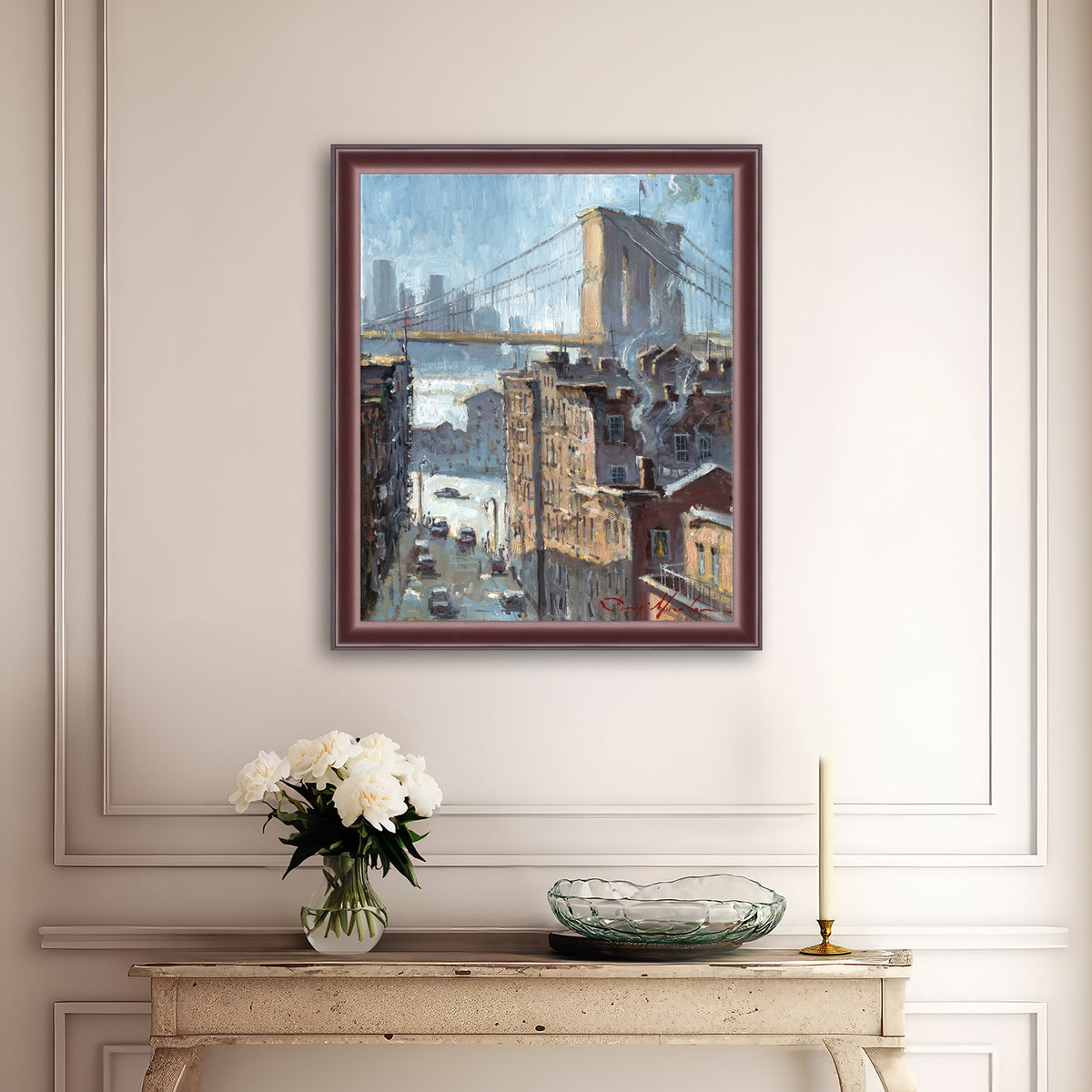 Blue Reflection Brooklyn Bridge