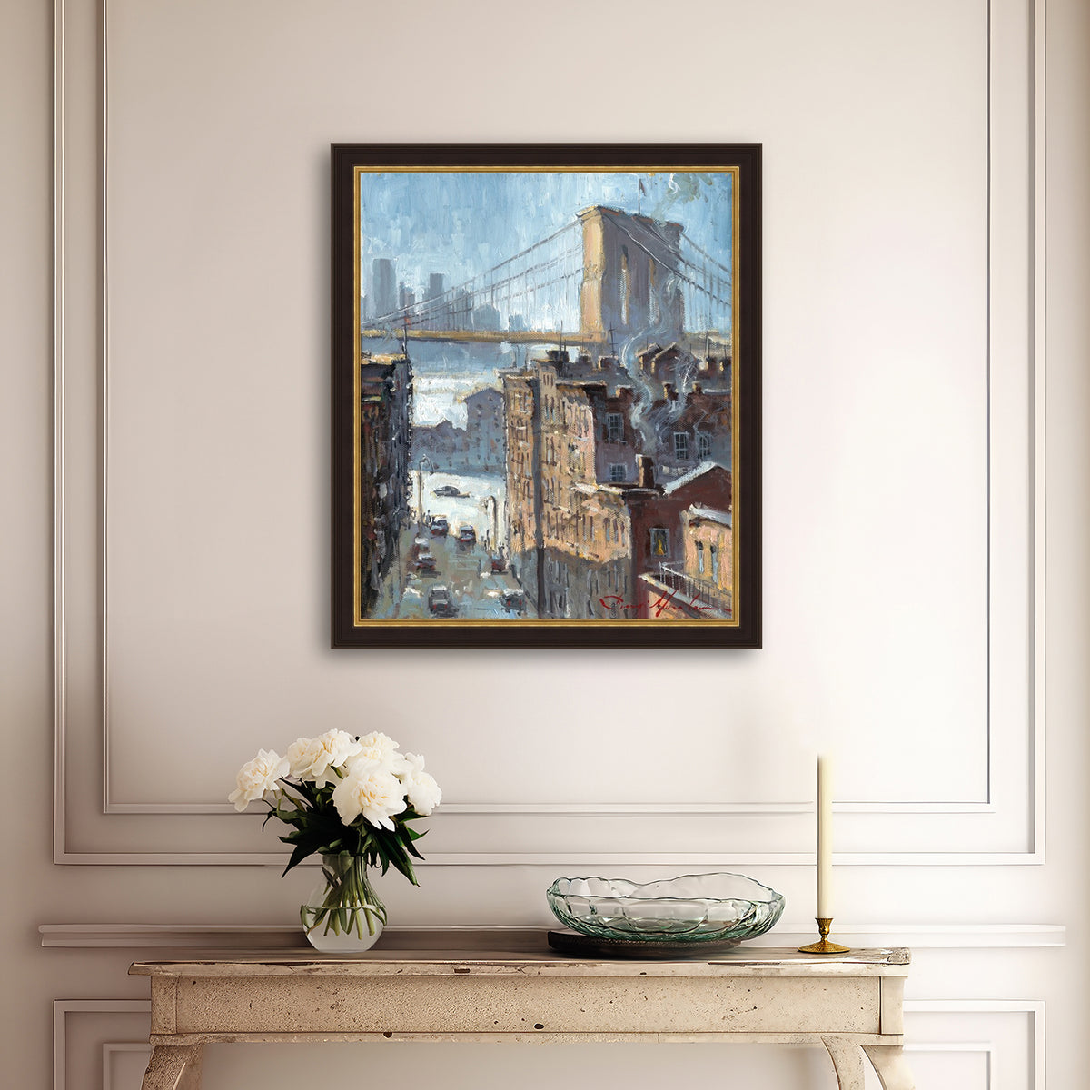 Blue Reflection Brooklyn Bridge