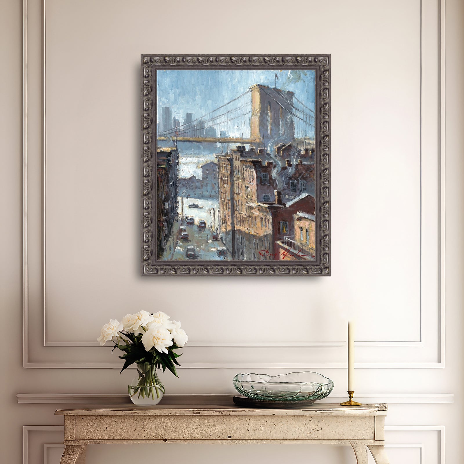 Blue Reflection Brooklyn Bridge