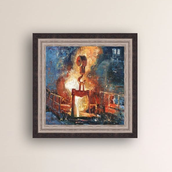 Painting of Molten Iron, Bethlehem Steel
