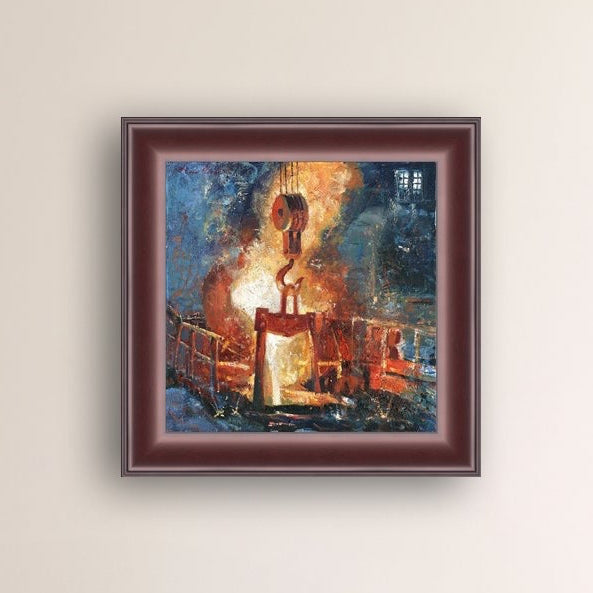 Painting of Molten Iron, Bethlehem Steel