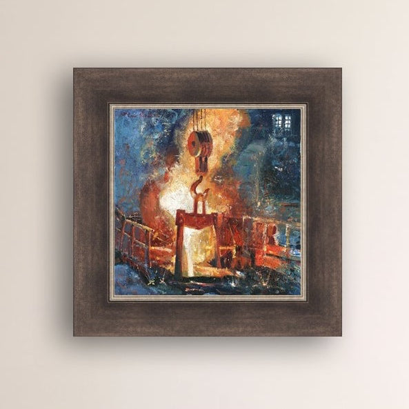 Painting of Molten Iron, Bethlehem Steel