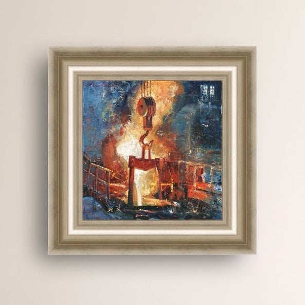 Painting of Molten Iron, Bethlehem Steel