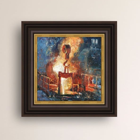 Painting of Molten Iron, Bethlehem Steel