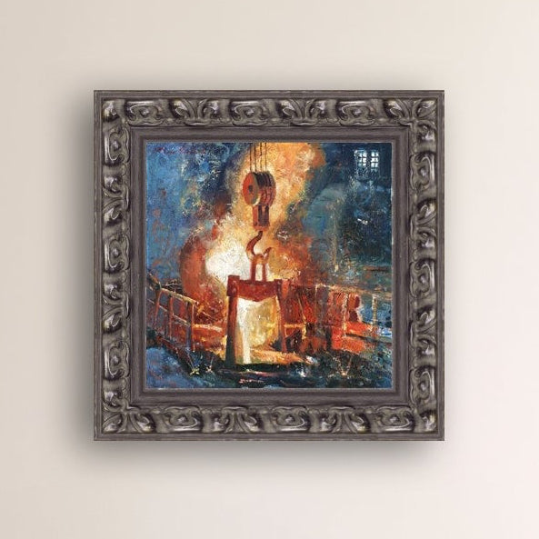 Painting of Molten Iron, Bethlehem Steel
