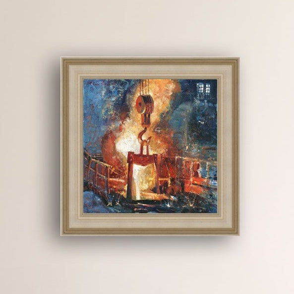 Painting of Molten Iron, Bethlehem Steel