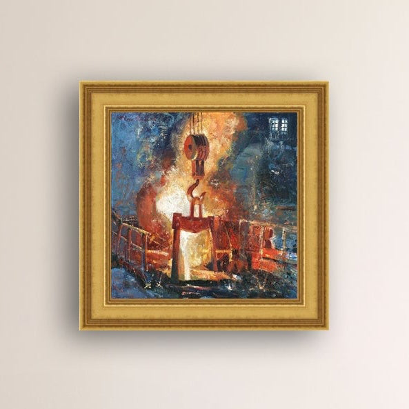 Painting of Molten Iron, Bethlehem Steel