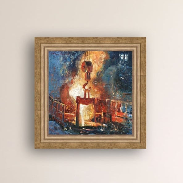 Painting of Molten Iron, Bethlehem Steel