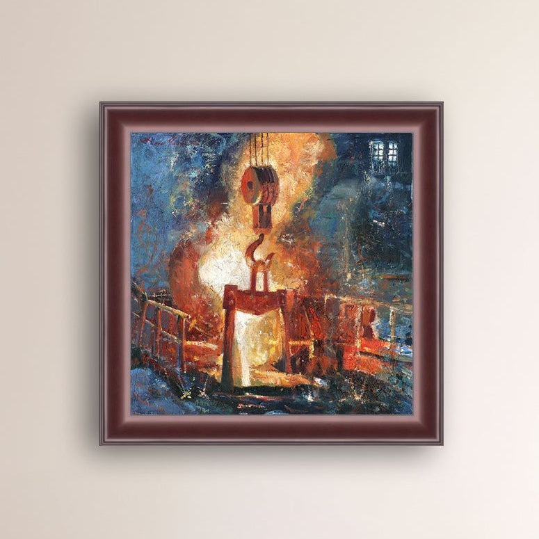 Painting of Molten Iron, Bethlehem Steel