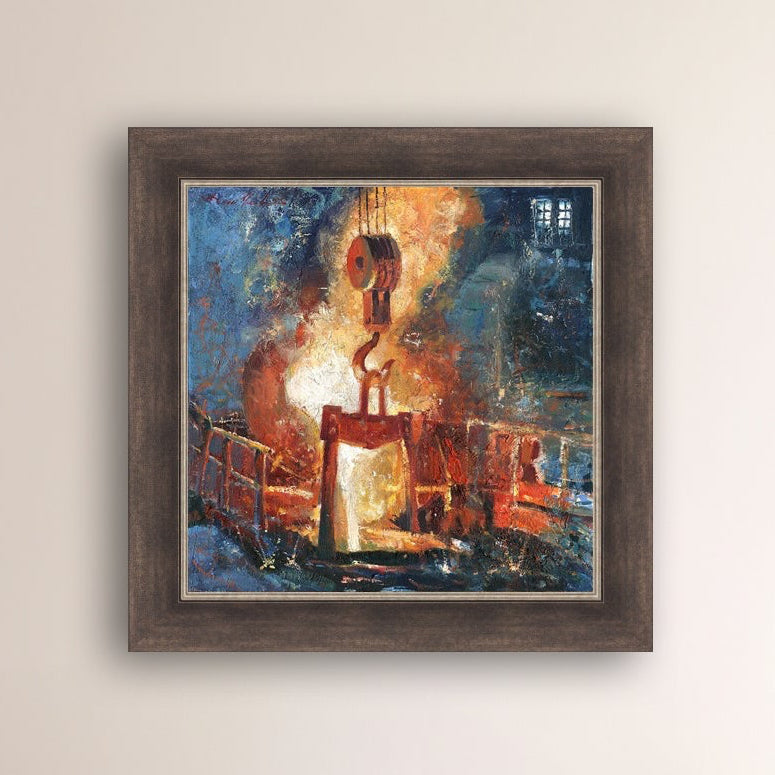 Painting of Molten Iron, Bethlehem Steel