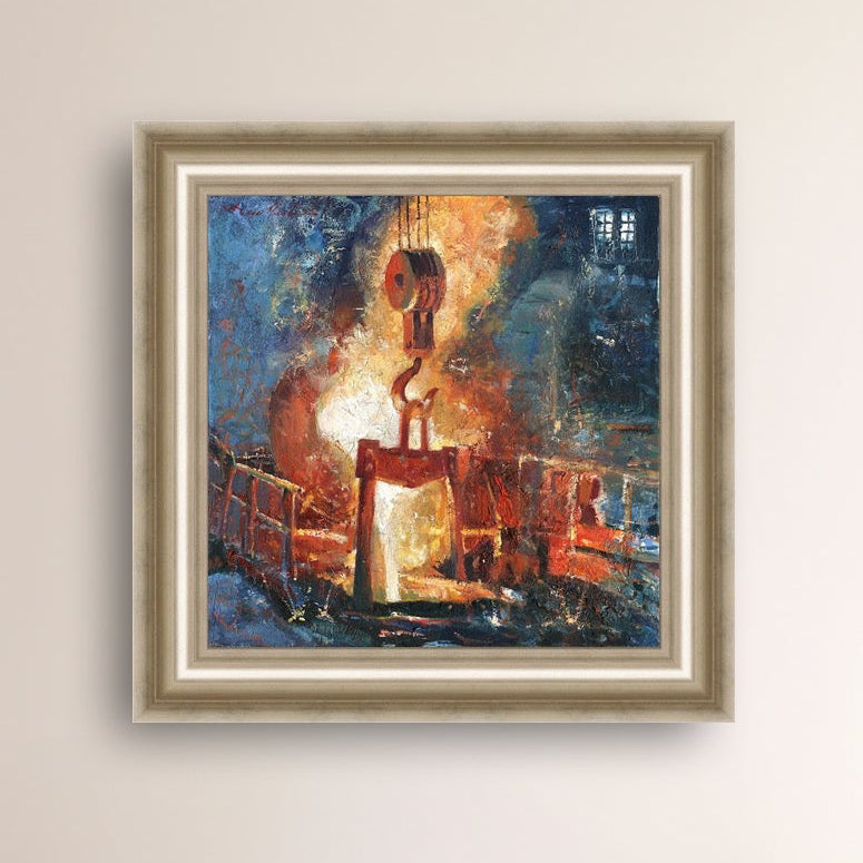 Painting of Molten Iron, Bethlehem Steel