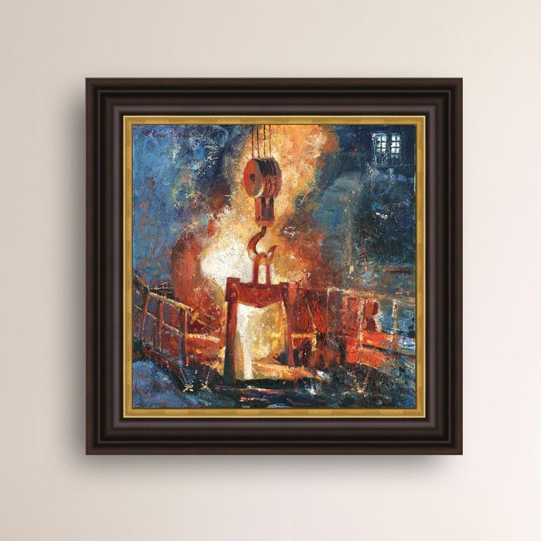 Painting of Molten Iron, Bethlehem Steel