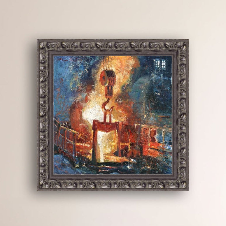Painting of Molten Iron, Bethlehem Steel
