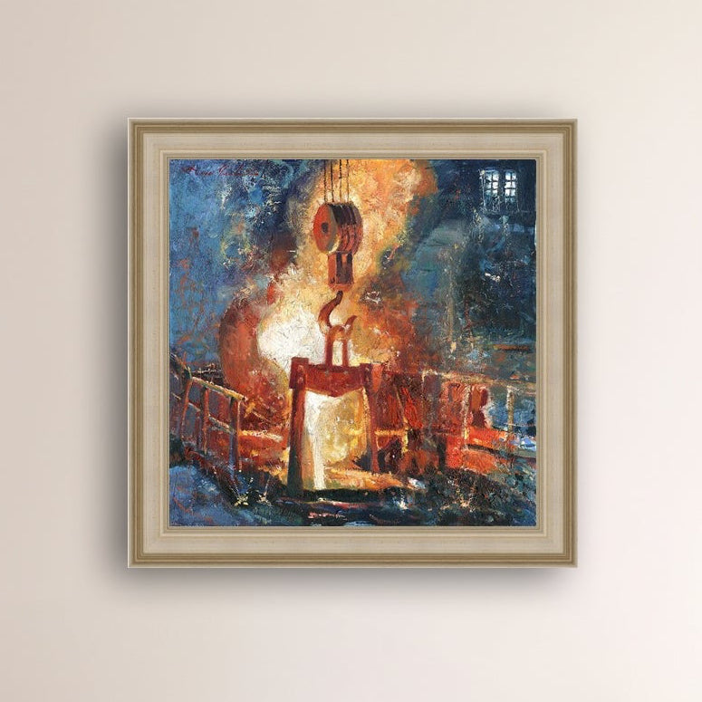 Painting of Molten Iron, Bethlehem Steel