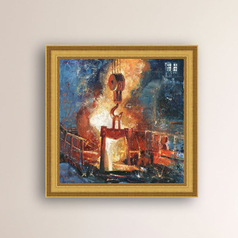 Painting of Molten Iron, Bethlehem Steel