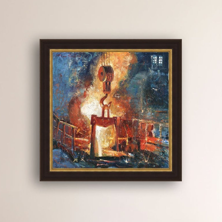 Painting of Molten Iron, Bethlehem Steel