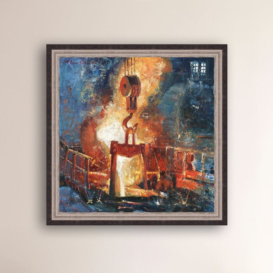 Painting of Molten Iron, Bethlehem Steel