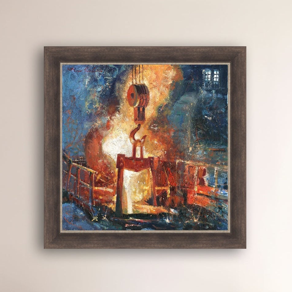 Painting of Molten Iron, Bethlehem Steel