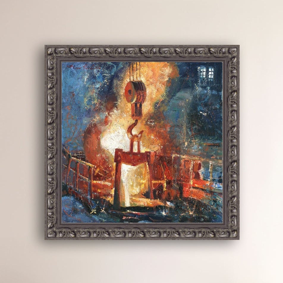Painting of Molten Iron, Bethlehem Steel