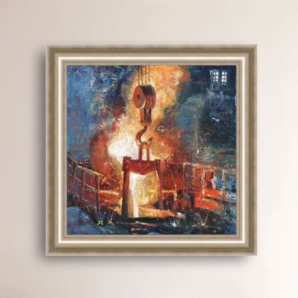 Painting of Molten Iron, Bethlehem Steel