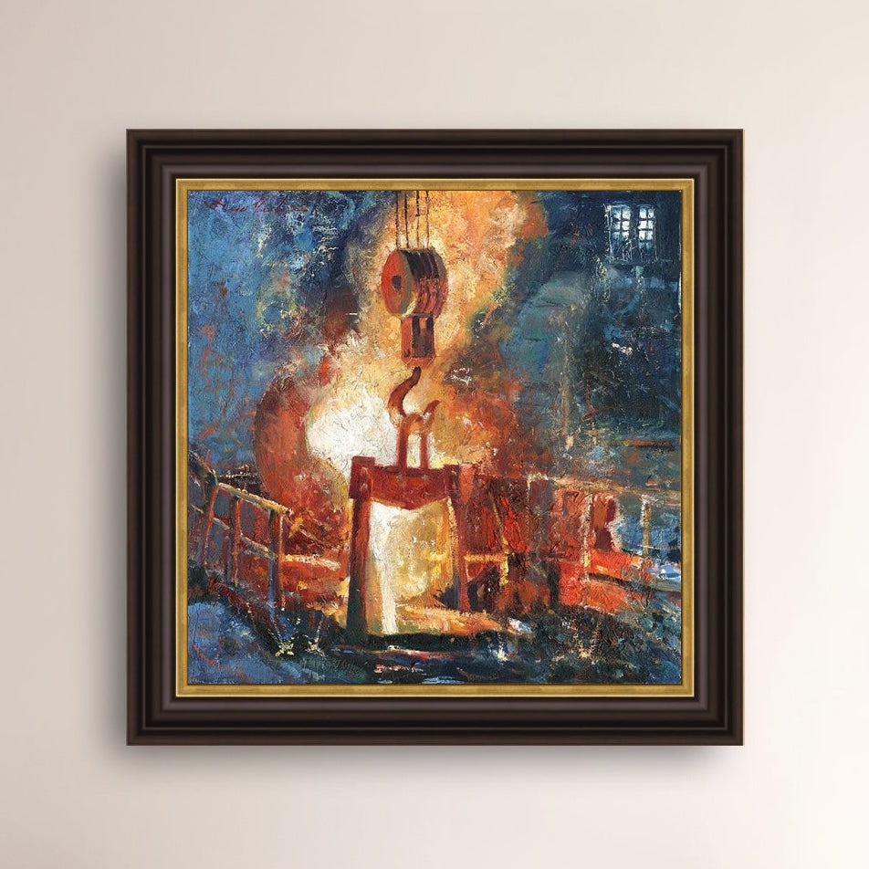 Painting of Molten Iron, Bethlehem Steel