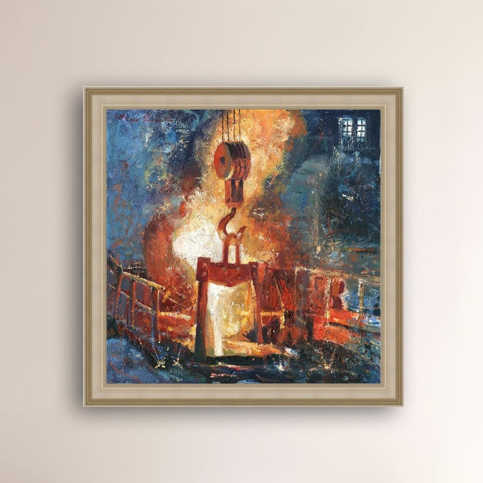 Painting of Molten Iron, Bethlehem Steel