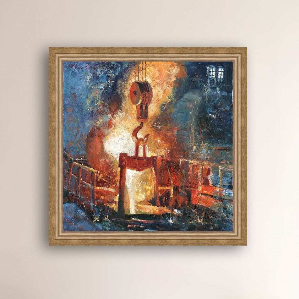 Painting of Molten Iron, Bethlehem Steel