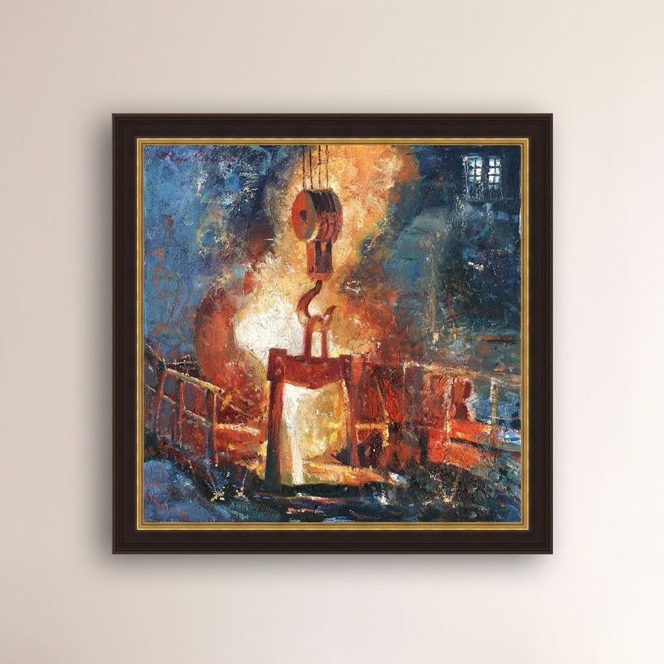Painting of Molten Iron, Bethlehem Steel