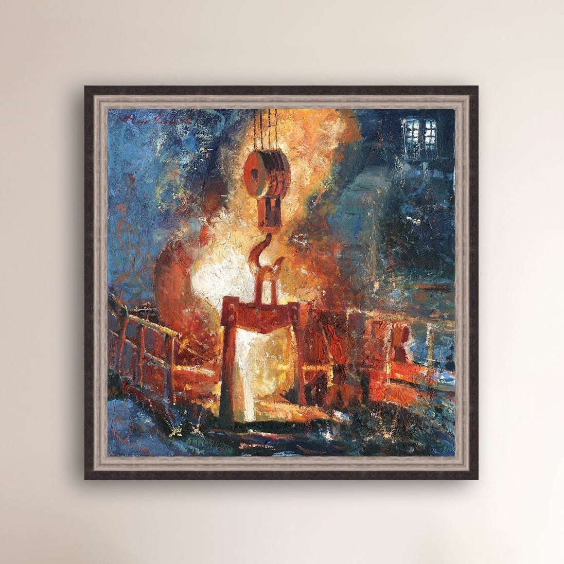 Painting of Molten Iron, Bethlehem Steel