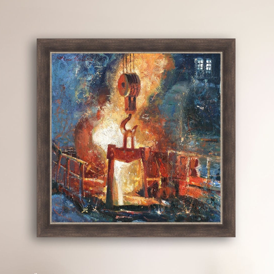 Painting of Molten Iron, Bethlehem Steel