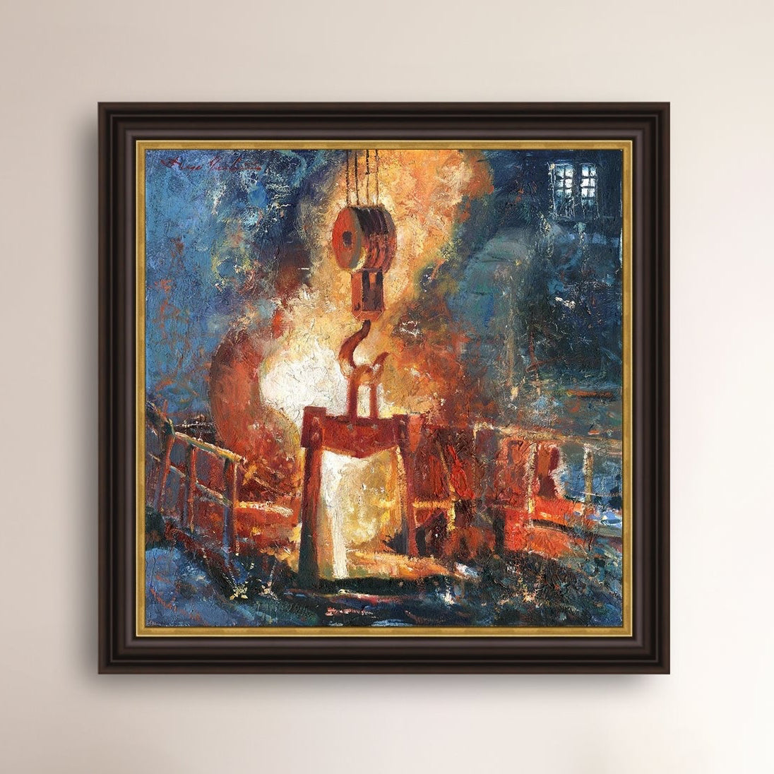 Painting of Molten Iron, Bethlehem Steel