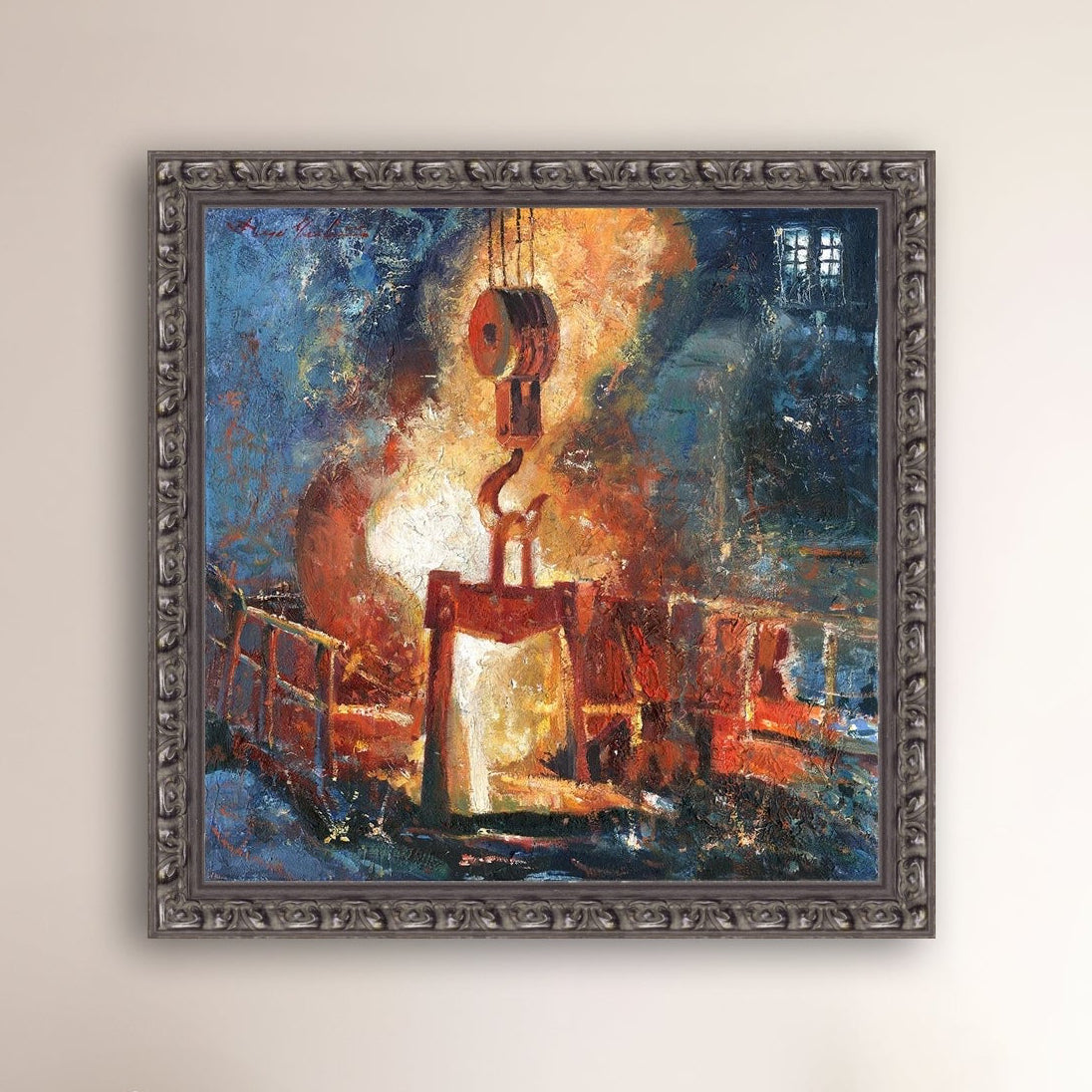 Painting of Molten Iron, Bethlehem Steel