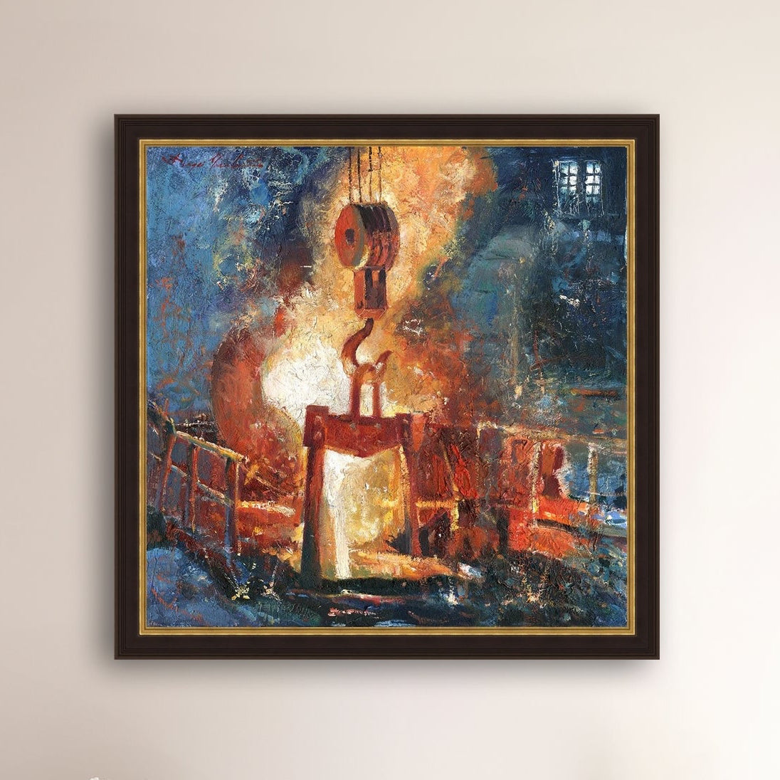 Painting of Molten Iron, Bethlehem Steel