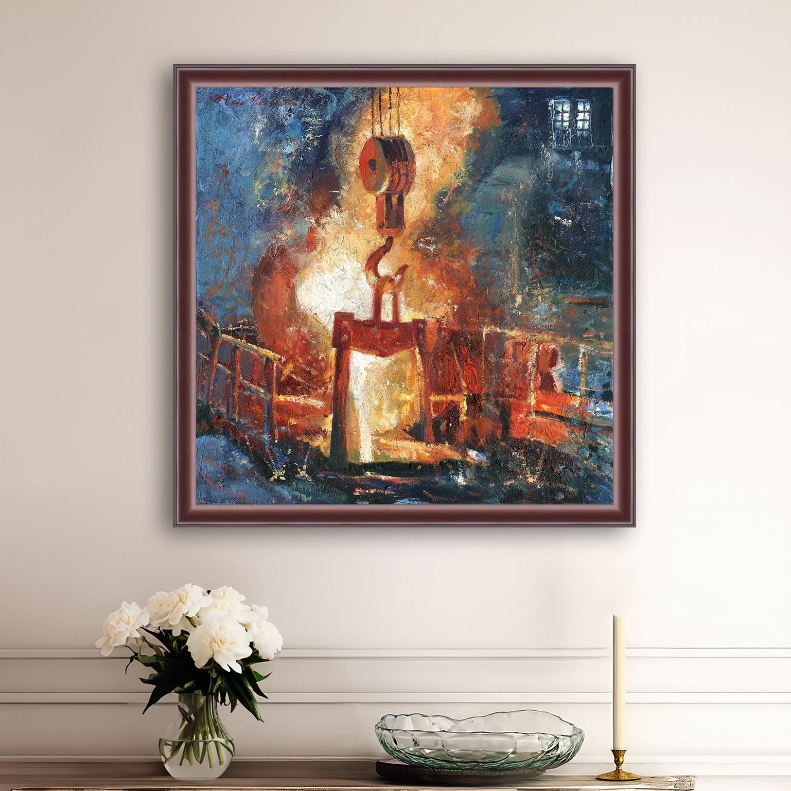 Painting of Molten Iron, Bethlehem Steel