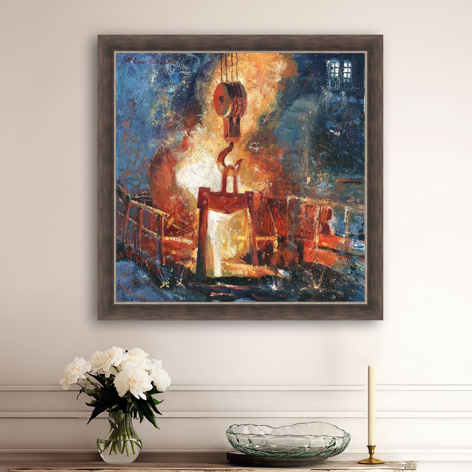 Painting of Molten Iron, Bethlehem Steel