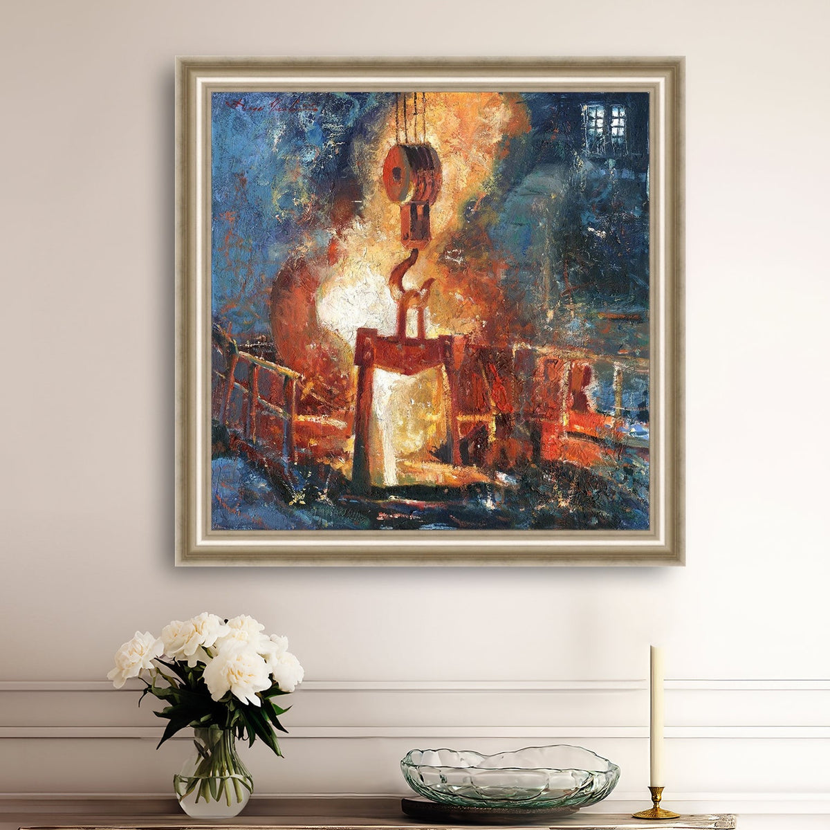 Painting of Molten Iron, Bethlehem Steel