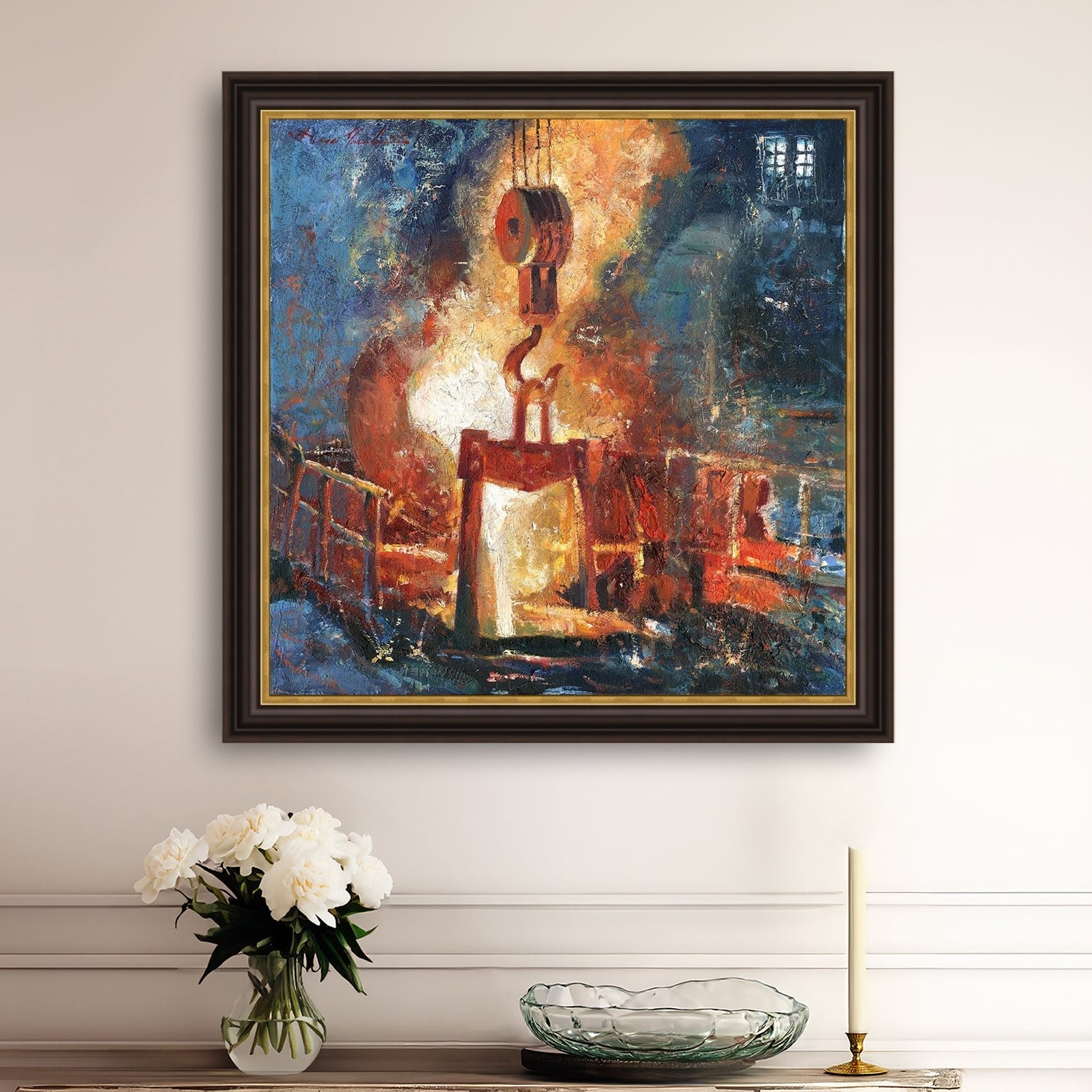 Painting of Molten Iron, Bethlehem Steel