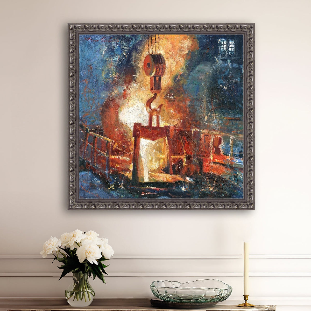 Painting of Molten Iron, Bethlehem Steel