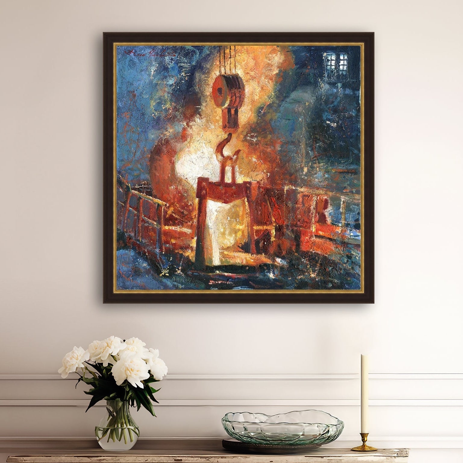 Painting of Molten Iron, Bethlehem Steel